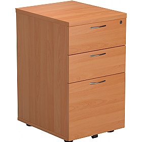 Office Essentials Wooden 3 Drawer Under Desk Static Pedestals - Office Furniture