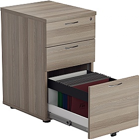 Office Essentials Wooden 3 Drawer Under Desk Static Pedestals - Office Furniture