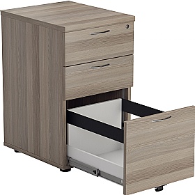 Office Essentials Wooden 3 Drawer Under Desk Static Pedestals - Office Furniture
