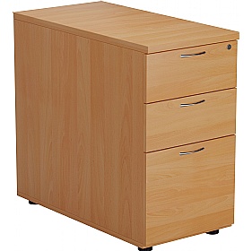 Office Essentials Wooden Desk High Pedestals - Office Furniture