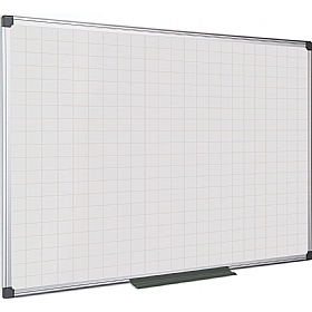 Bi Office Gridded Non-Magnetic Drywipe Whiteboards