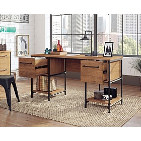 Iron Foundry Double Pedestal Home Office Desk