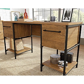 Iron Foundry Double Pedestal Home Office Desk