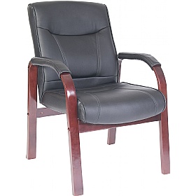 Kingston Leather Faced Visitor Chairs