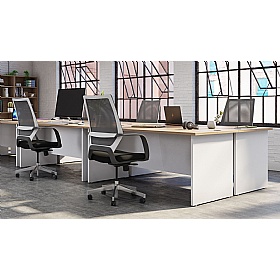 Panel Plus Shallow Rectangular Office Desks - Office Furniture