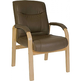 Richmond Brown Bonded Leather Visitor Chair