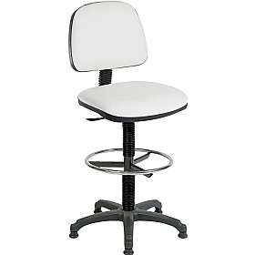 Ergo Blaster Faux Leather Draughtsman Chairs