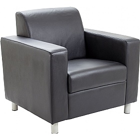 Iceberg Leather Faced Office Armchair
