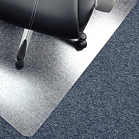 Cleartex Advantagemat Rectangular PVC Chair Mat for Low Pile Carpets - Office Furniture