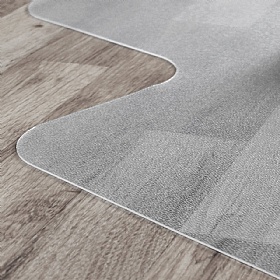 Cleartex Advantagemat Rectangular PVC Lip Chair Mat with Lip for Hard Floors - Office Furniture
