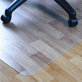 Cleartex Advantagemat Rectangular PVC Lip Chair Mat with Lip for Hard Floors - Office Furniture