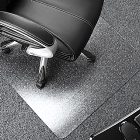 Cleartex Ultimat Polycarbonate Rectangular Chair Mat for Thick Pile Carpets