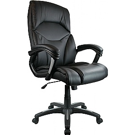 Wellington High Back Leather Effect Executive Office Chair
