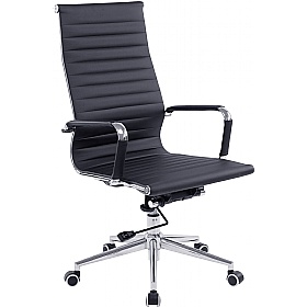 Aura Contemporary High Back Bonded Leather Executive Office Chairs