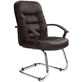 Fleet High Back Leather Faced Executive Visitor Chair