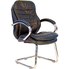 Santiago High Back Italian Leather Faced Synchrono