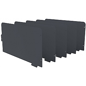 Silverline Slotted Shelf Dividers - Pack of 5 - Office Furniture