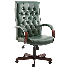 Chesterfield Traditional Leather Faced Executive
