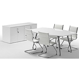 High Gloss Desk High Dual Credenza Cupboard