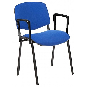 Iso Black Frame Conference Chair With Arms
