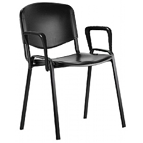 Iso Black Frame Poly Conference Chair With Arms