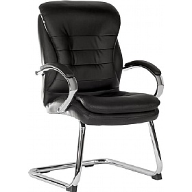 Goliath Light Leather Faced Visitor Chair