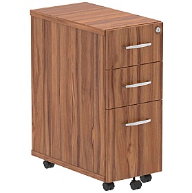 Flex Narrow Under Desk Mobile Wooden Office Drawer Pedestals