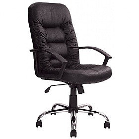 Fleet High Back Leather Faced Executive Office Chair