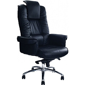 Hercules Luxurious High Back Leather Faced Gull-Wing Executive Office Chair
