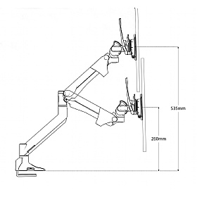 Levo Gas Lift Single Monitor Arm