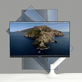 Levo Gas Lift Single Monitor Arm - Office Furniture