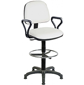 Ergo Blaster Faux Leather Draughtsman Chairs