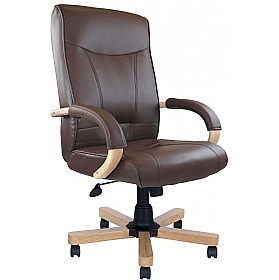 Troon High Back Leather Faced Executive Office Cha