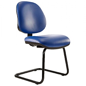 Kirby Medium Back Vinyl Visitor Chair