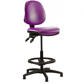 Kirby Medium Back Vinyl Draughtsman Chair