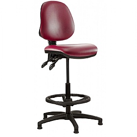 Kirby Medium Back Vinyl Draughtsman Chair