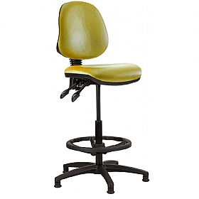 Kirby Medium Back Vinyl Draughtsman Chair