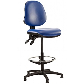 Kirby Medium Back Vinyl Draughtsman Chair