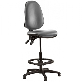 Kirby High Back Vinyl Draughtsman Chair