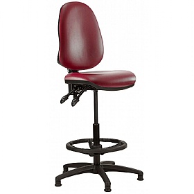 Kirby High Back Vinyl Draughtsman Chair