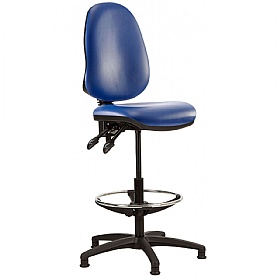 Kirby High Back Vinyl Draughtsman Chair
