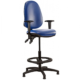 Kirby High Back Vinyl Draughtsman Chair