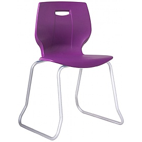 Geo Ergonomic Polypropylene Skid Classroom Chairs
