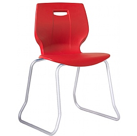 Geo Ergonomic Polypropylene Skid Classroom Chairs
