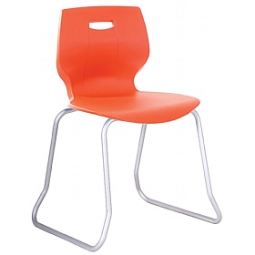 Geo Ergonomic Polypropylene Skid Classroom Chairs