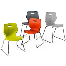 Geo Ergonomic Polypropylene Skid Classroom Chairs
