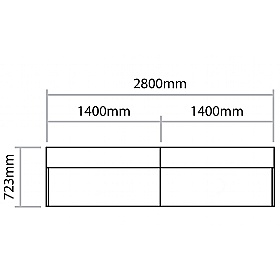 Linea Medio Reception Desk - Office Furniture