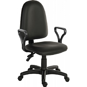 Ergo Twin 2 Lever Faux Leather Operator Chairs