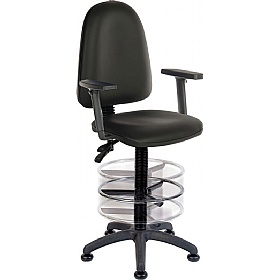Ergo Twin Faux Leather Draughtsman Chairs
