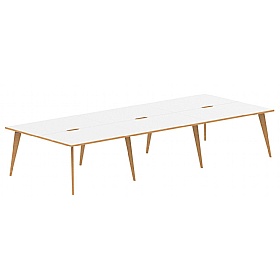 Oslo Scandi Rectangular Back to Back Bench Desks